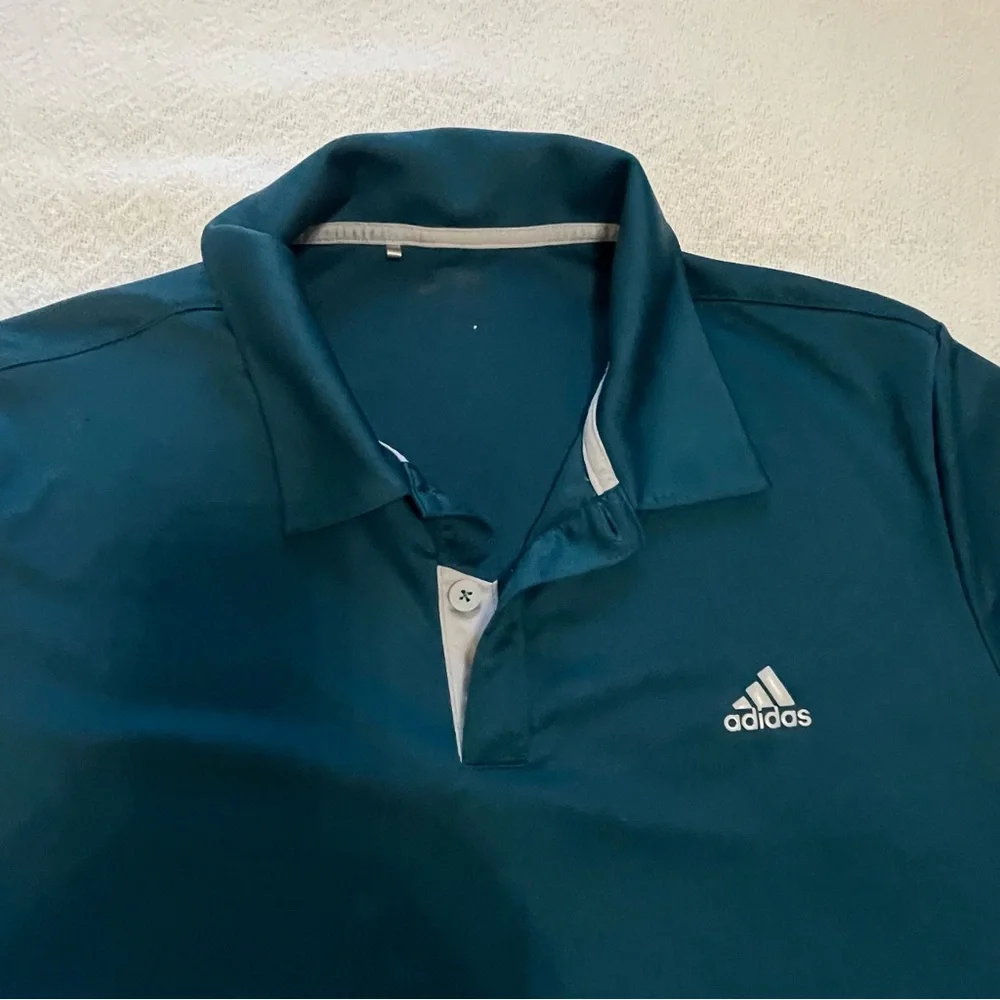Adidas Men's Teal Polo Shirt Size‎ medium